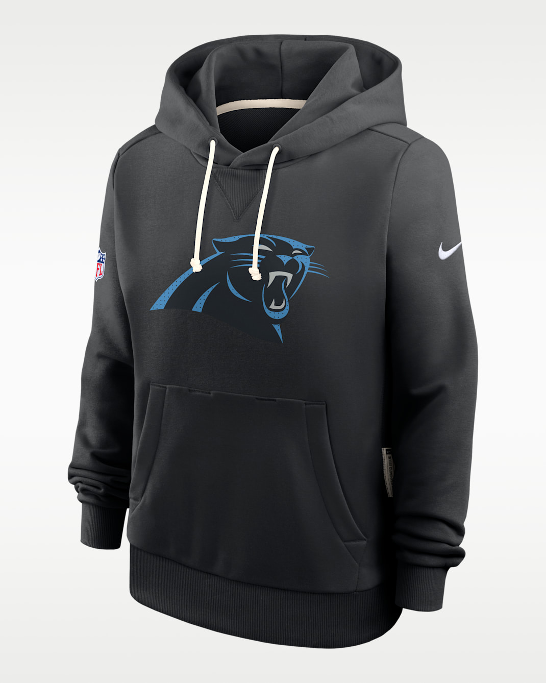 Sudadera con gorro sin cierre Nike de la NFL para mujer Carolina Panthers Sideline - Negro
