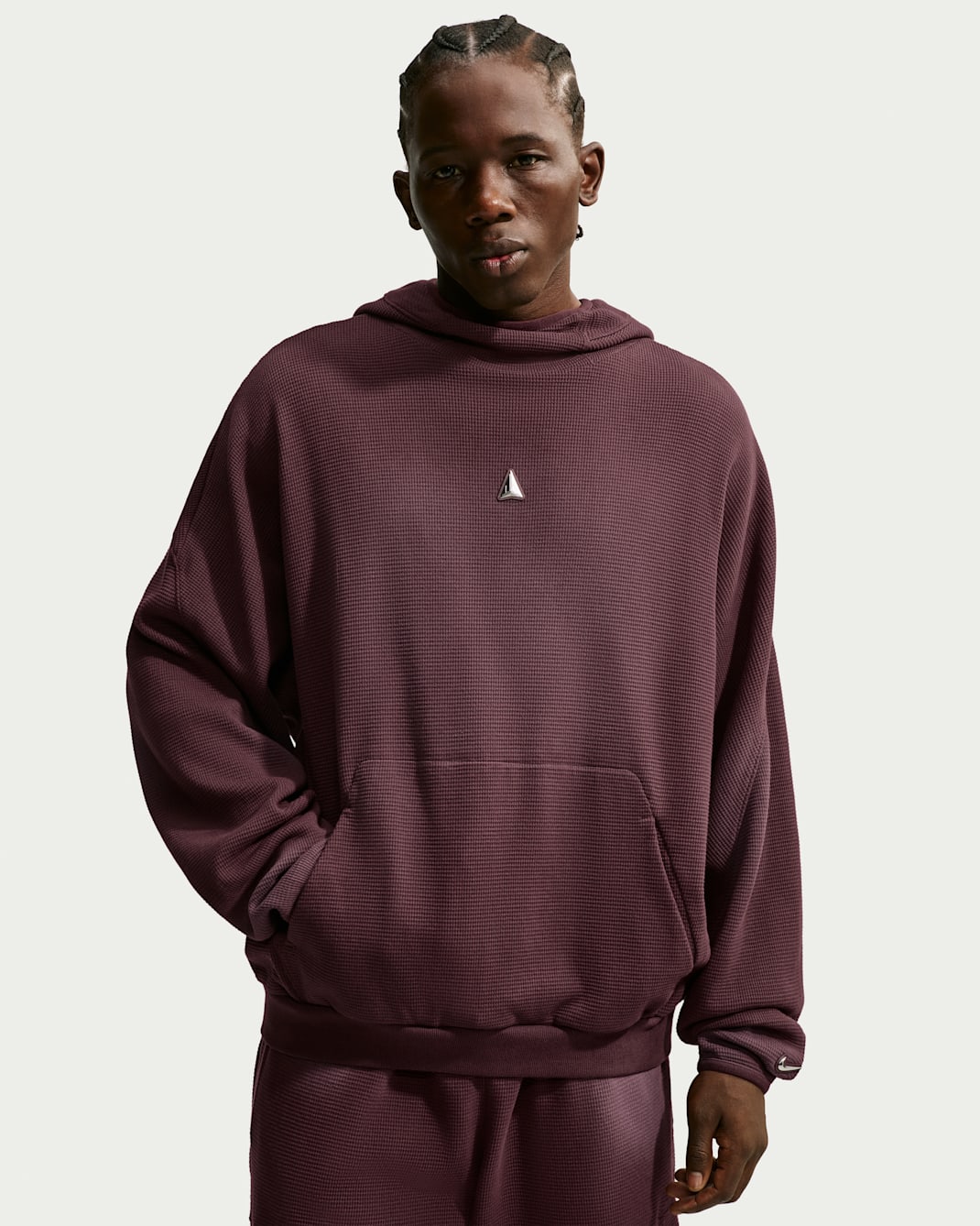 Ja Men's Pullover Basketball Hoodie - Burgundy Crush