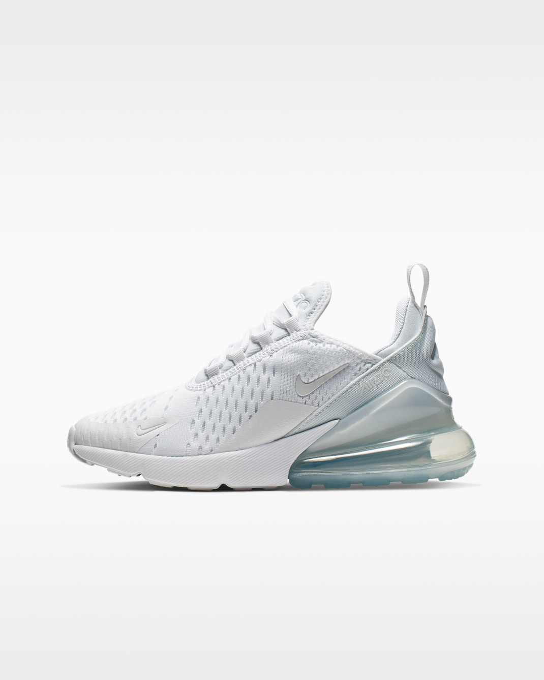 Nike Air Max 270 Older Kids' Shoes - White/Metallic Silver/White