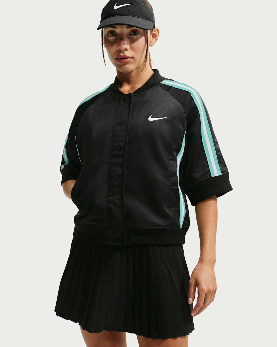 NikeCourt Slam Women's Tennis Jacket - Black/Mint/White