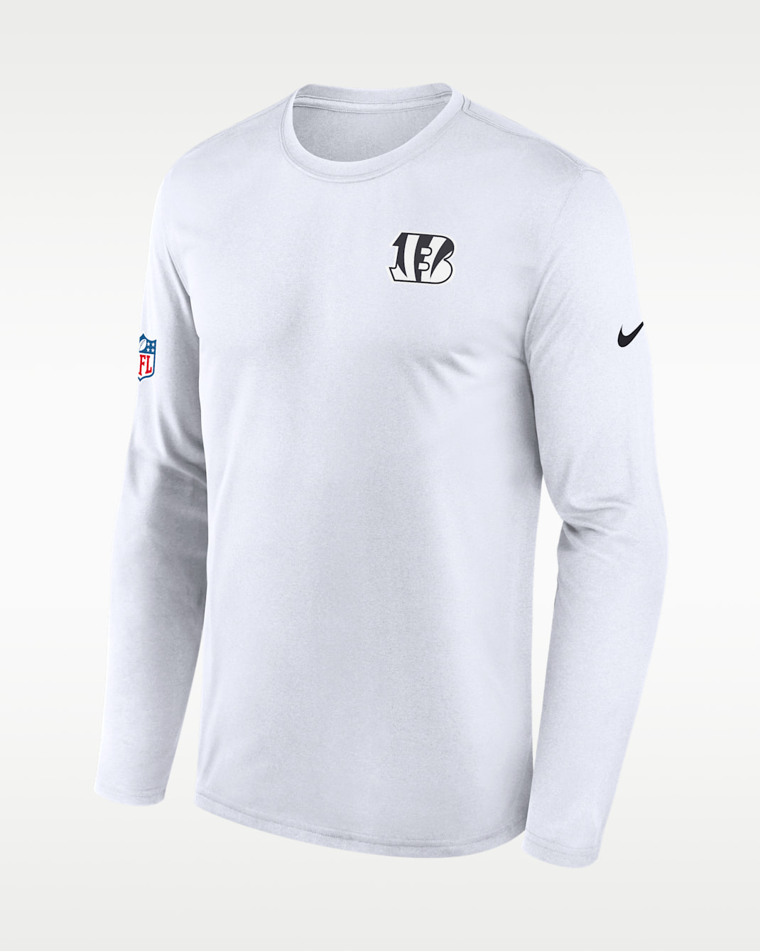 Cincinnati Bengals Alt Legend Small Logo Men's Nike Dri-FIT NFL Long-Sleeve T-Shirt - White