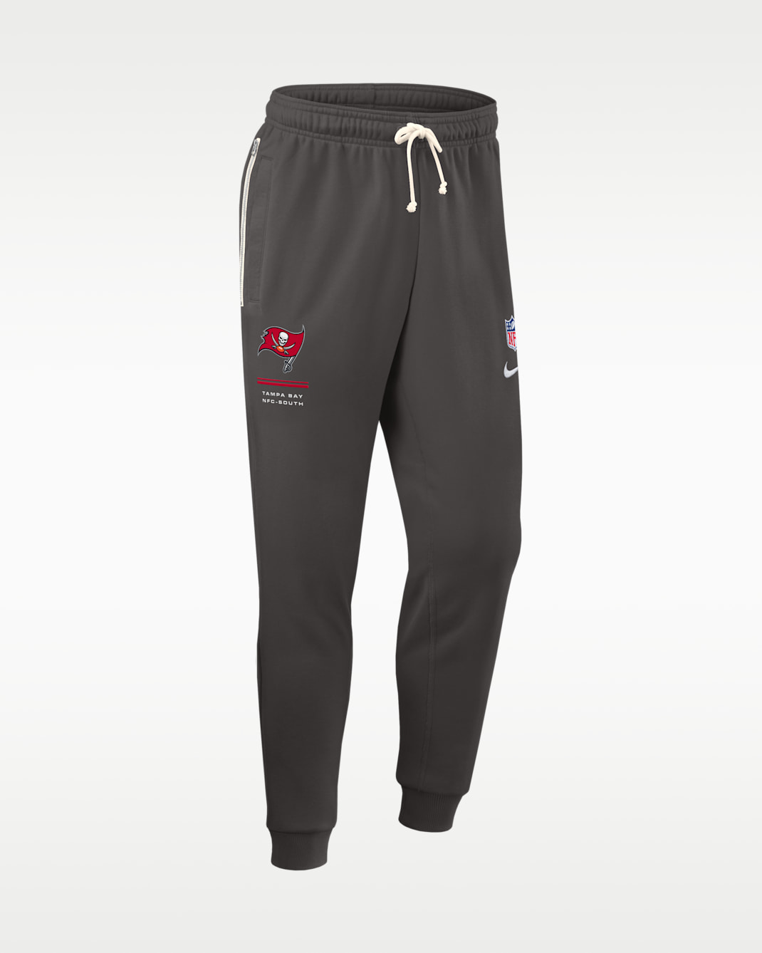 Pants Nike Dri-FIT de la NFL de pierna entallada para hombre Tampa Bay Buccaneers Sideline Standard Issue - Peltre