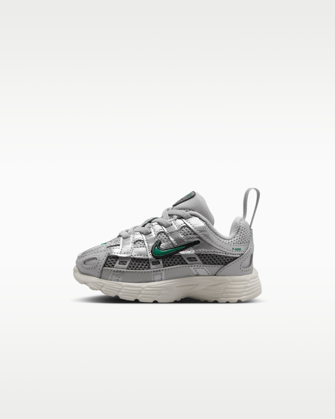 Nike P-6000 Schuh (Babys/Kleinkinder) - Grey Fog/Metallic Silver/Sail/Malachite