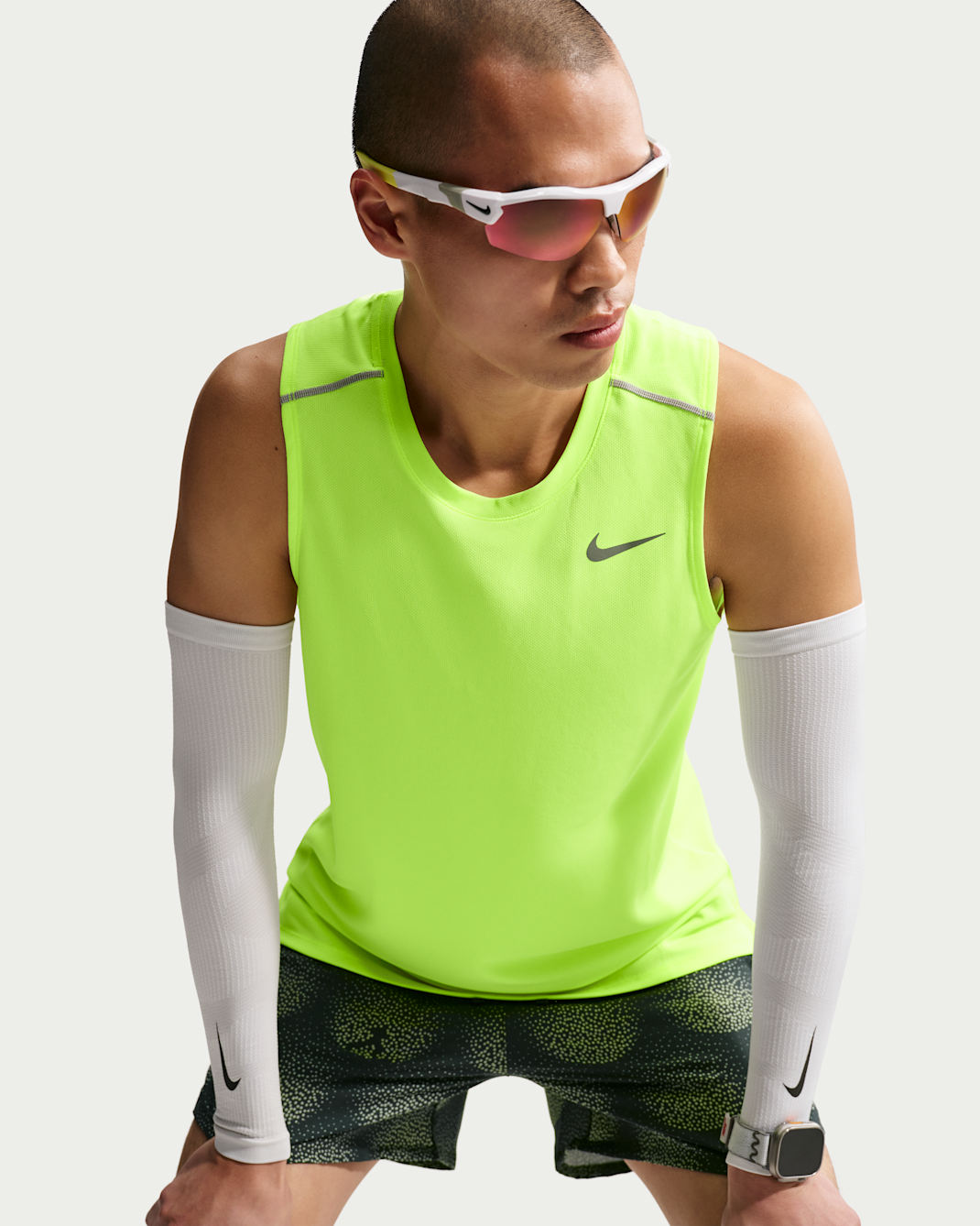 ナイキ マイラー メンズ Dri-FIT ランニングタンクトップ - ボルトアイス