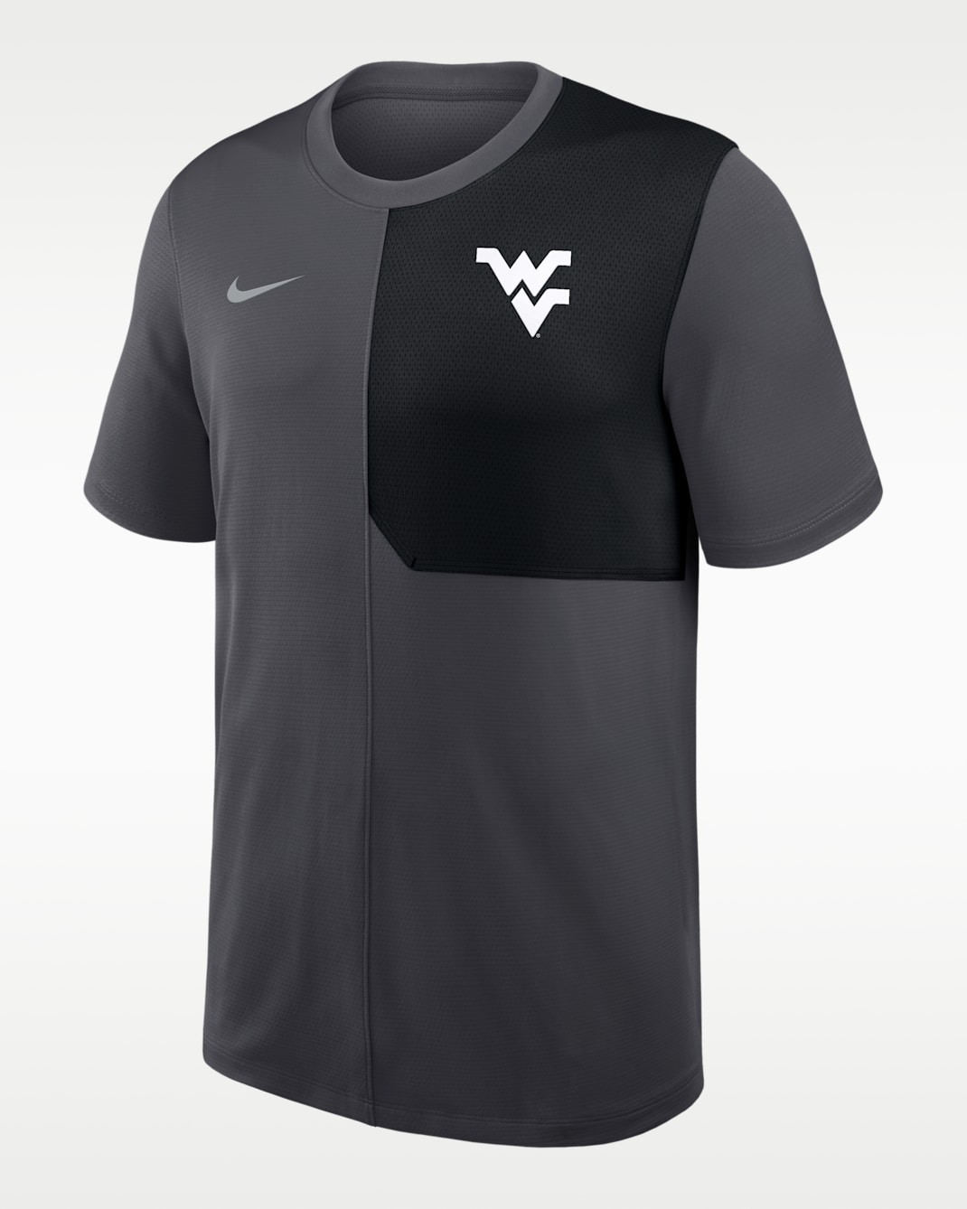 West Virginia Sideline Coach Men's Nike Dri-FIT College Top - Anthracite