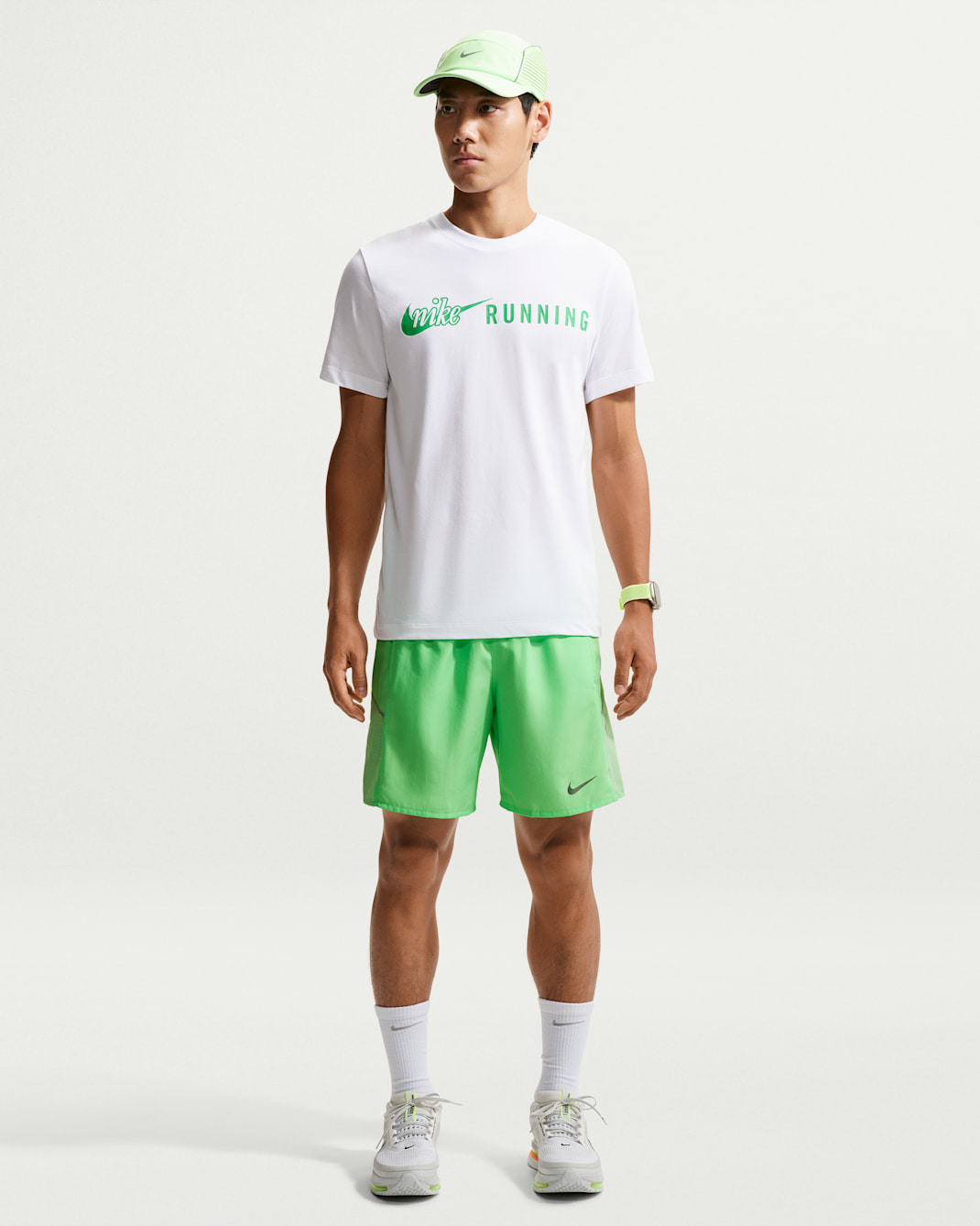 Nike Miler Men's Dri-FIT 18cm (approx.) Brief-Lined Running Shorts - Illusion Green/Cucumber Calm
