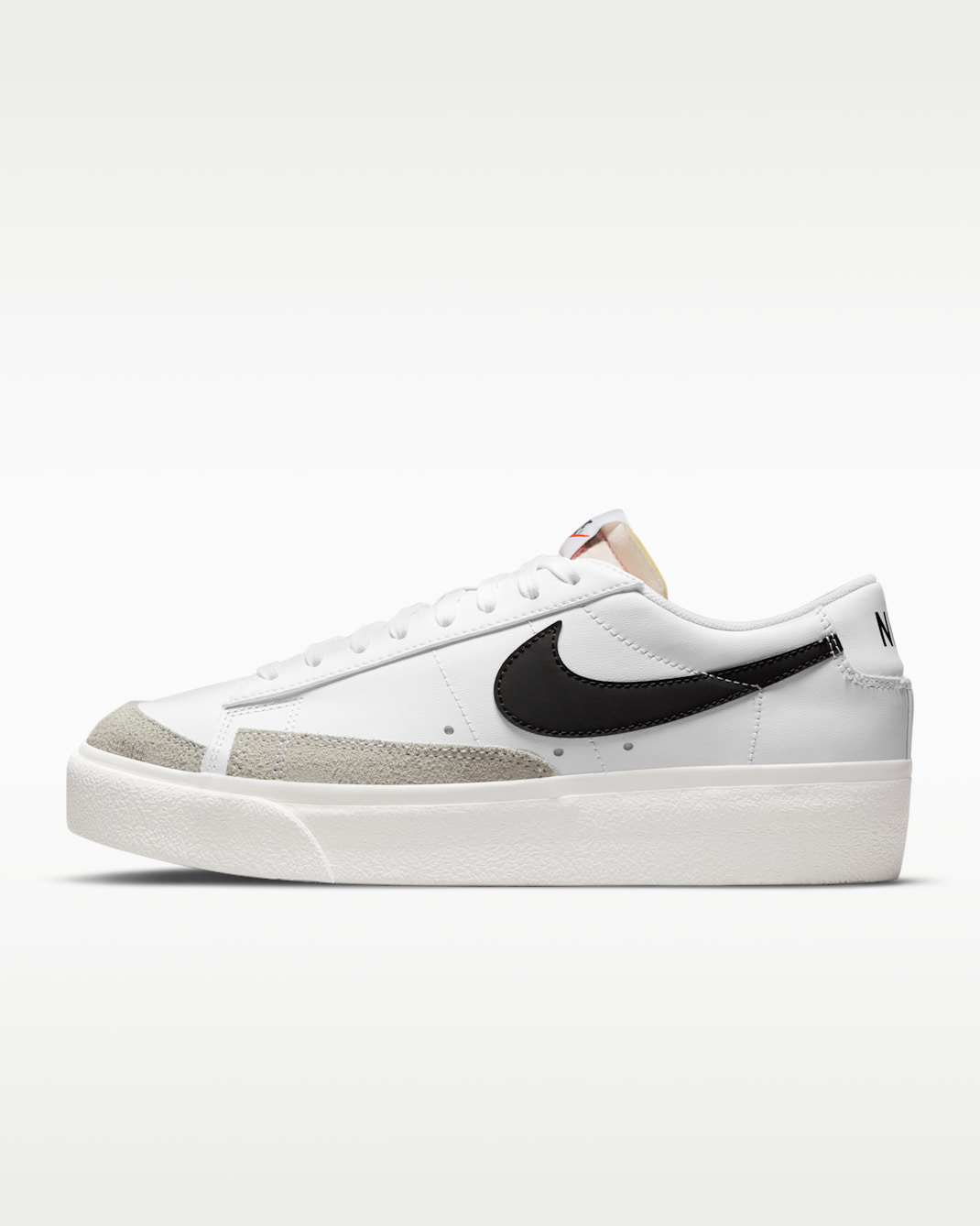 Nike Blazer Low Platform Women's Shoes - White/Sail/Team Orange/Black