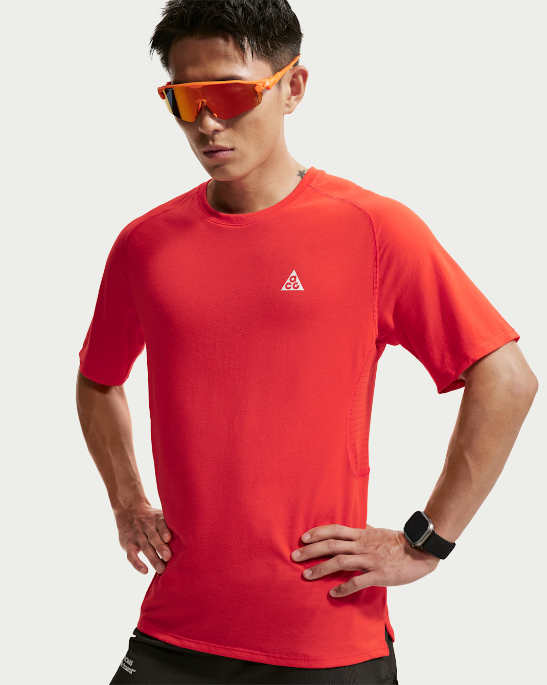 Nike ACG 'Solar Chase' Men's Dri-FIT ADV Trail Running Top - Light Crimson/Light Crimson/Summit White
