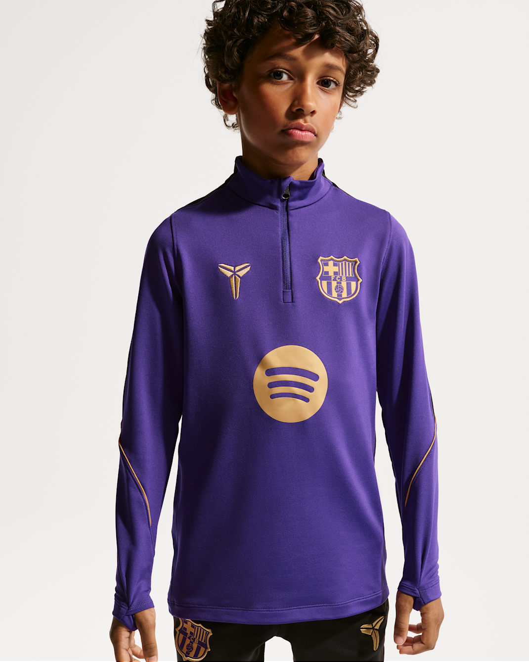 FC Barcelona Strike Away Big Kids' Kobe Dri-FIT Soccer Knit Drill Top