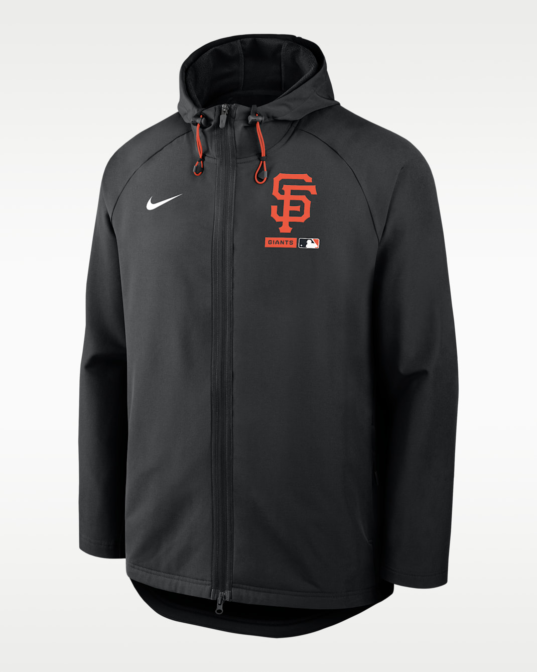 Chamarra de la MLB Nike Therma-FIT con gorro y cierre completo para hombre de San Francisco Giants Authentic Collection - Negro