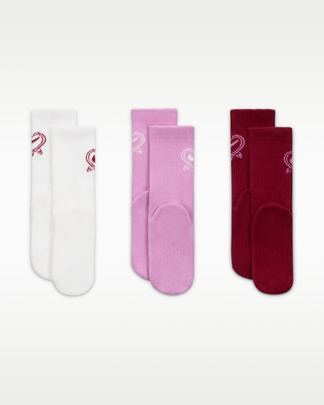 Nike Big Kids' Dri-FIT V-day Crew Socks (3 Pairs)