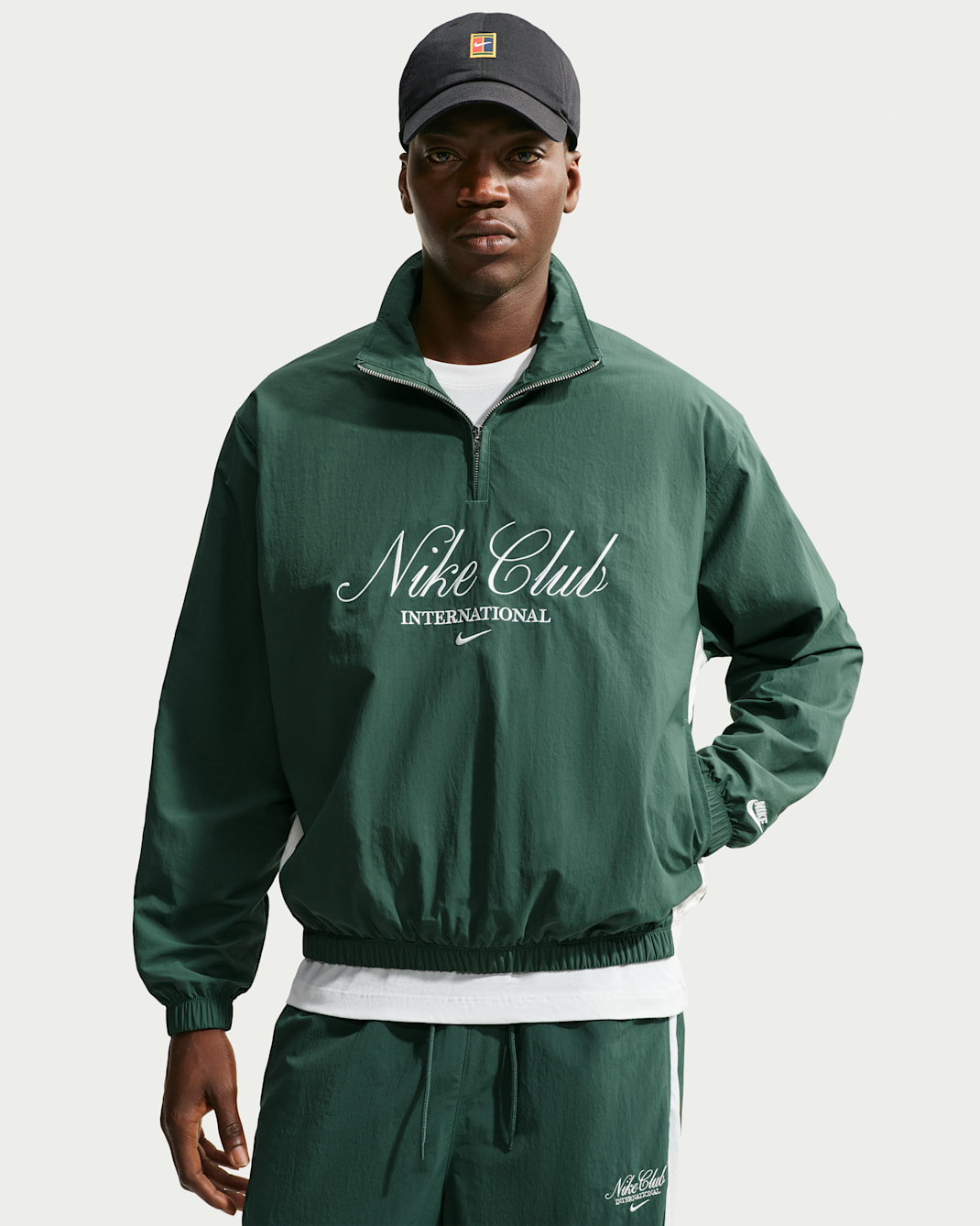 Veste à demi-zip Nike Sportswear Club pour homme - Fir/Phantom/Phantom