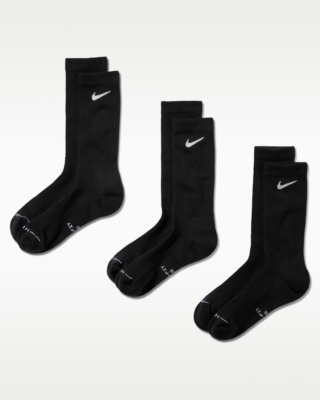 Nike Everyday Elevated magasszárú zokni (3 pár) - Fekete