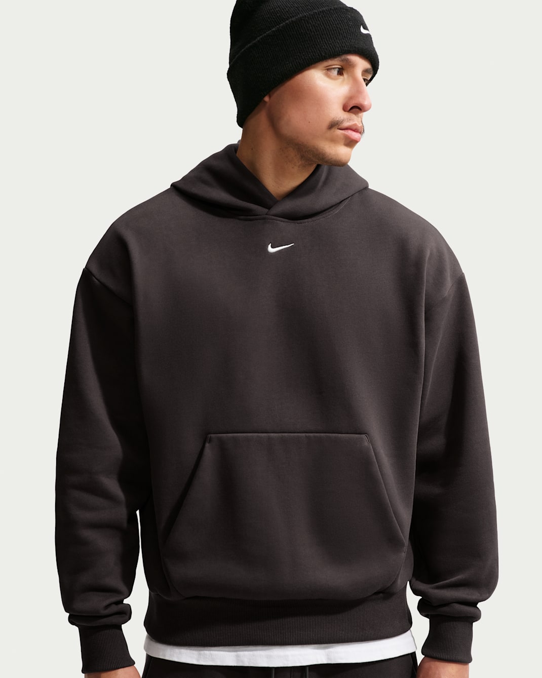 Sudadera con gorro sin cierre para hombre Nike Solo Fleece - Marrón terciopelo/Vela