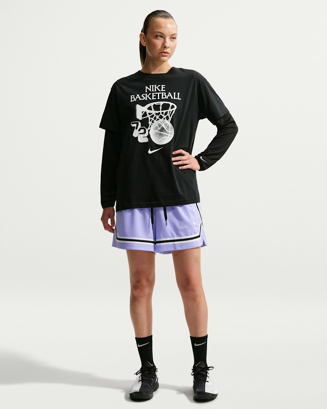 Nike Crossover Women's Dri-FIT 12.5cm (approx.) Basketball Shorts - Purple Pulse/Black/White