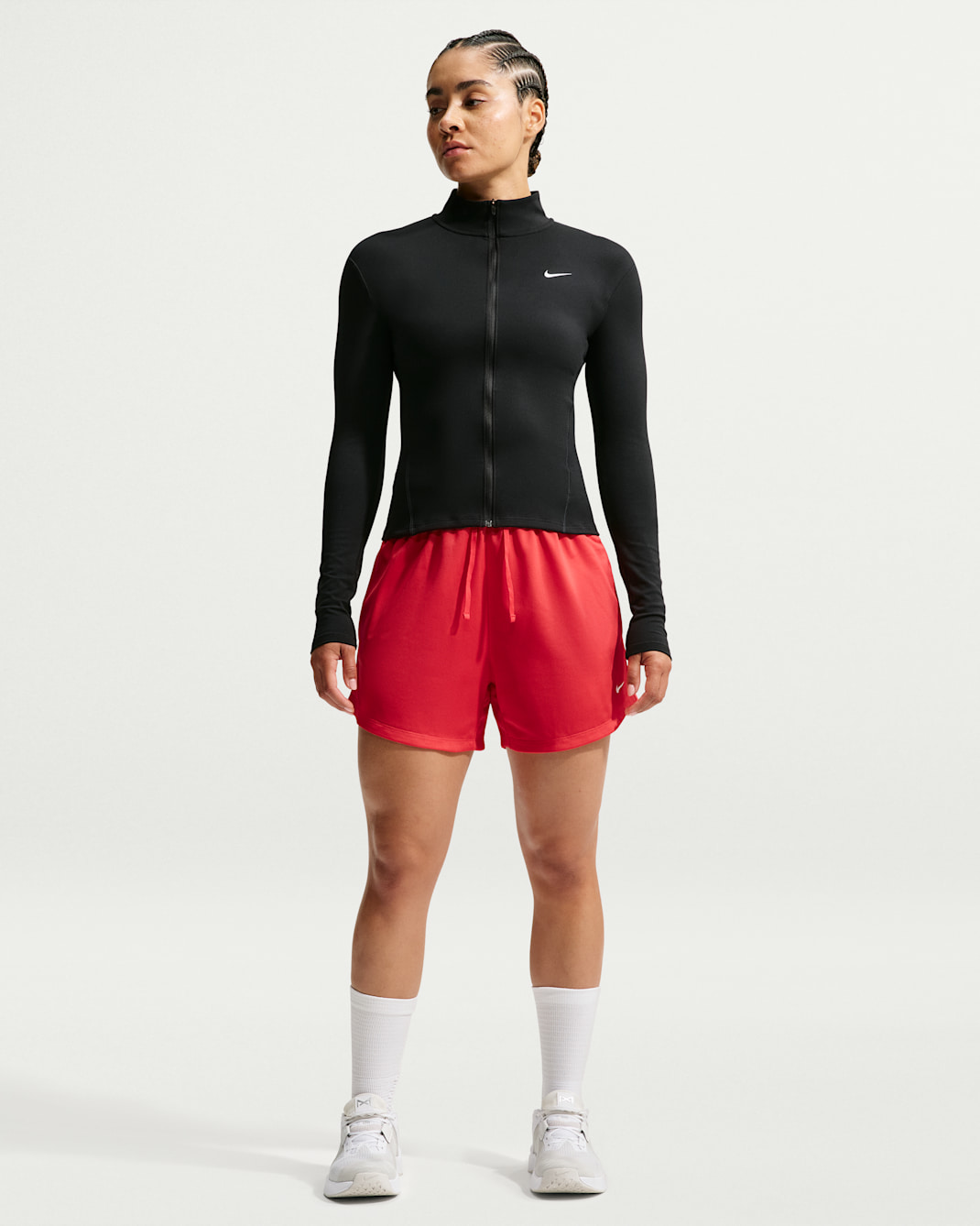 Nike Attack Women's Dri-FIT Mid-Rise 4" Shorts - Light Crimson/Light Crimson/White