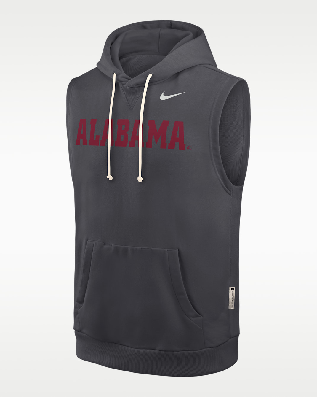 Sudadera con gorro sin cierre sin mangas universitaria Nike Dri-FIT para hombre Alabama Sideline - Antracita