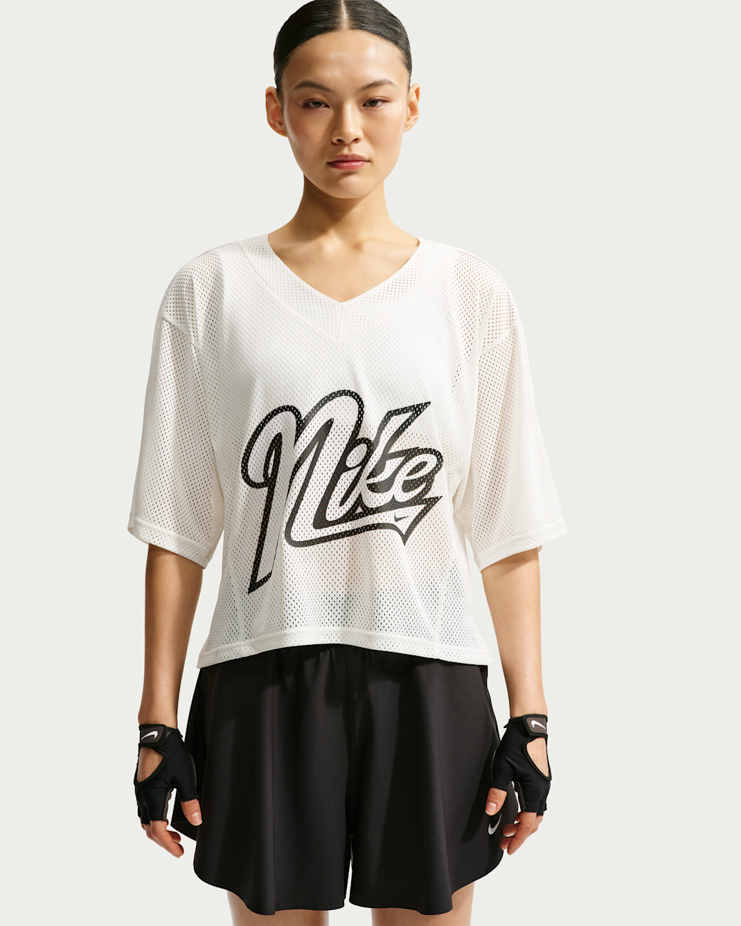 ナイキ ワン ウィメンズ Dri-FIT オーバーサイズド ショートスリーブ トップス - セイル/セイル