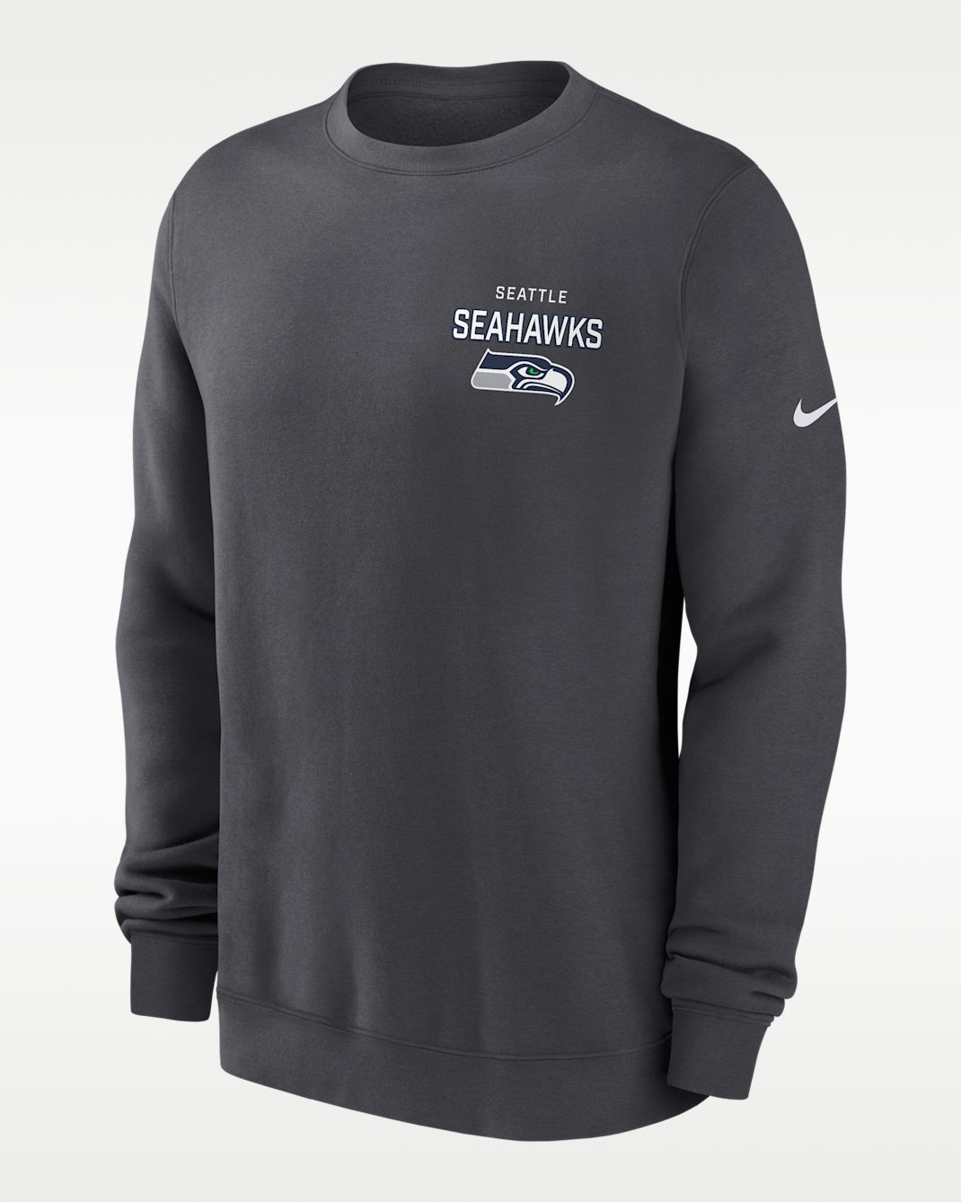 Sudadera de cuello redondo sin cierre Nike de la NFL para hombre Seattle Seahawks Draw Block Club - Antracita