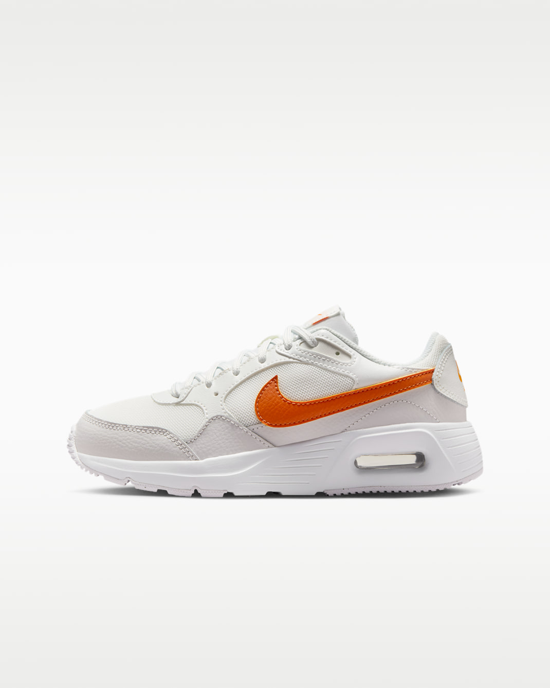 Tenis para niños grandes Nike Air Max SC - Blanco cumbre/Gris vasto/Piel de naranja/Especia deportivo