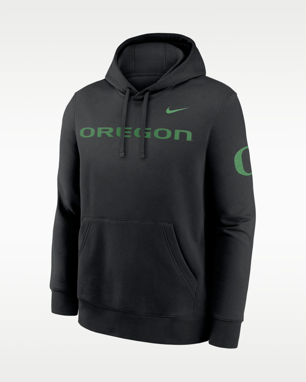 Sudadera con gorro sin cierre universitaria Nike para hombre Oregon Sideline Club - Negro