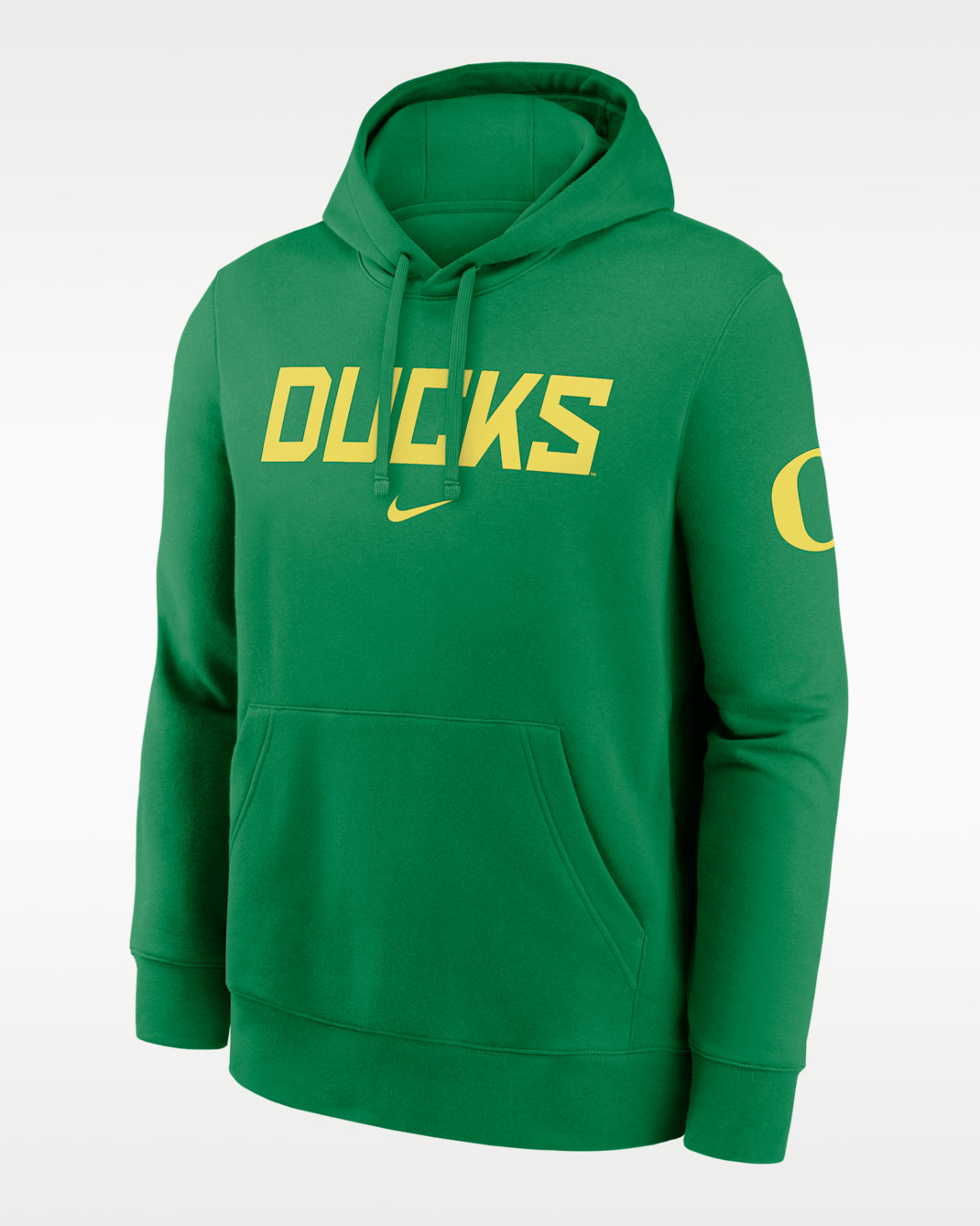 Oregon Club 2-Hit Nickname Men's Nike College Pullover Hoodie - Apple Green