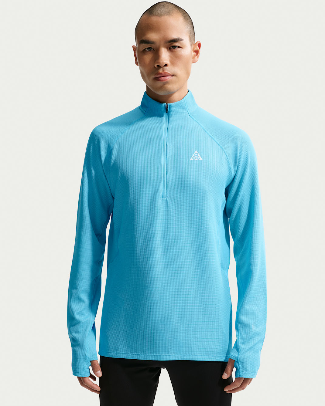 나이키 ACG 남성 드라이 핏 미드 레이어 쿼터집 트레일 러닝 탑 - 발틱 블루/발틱 블루/서밋 화이트