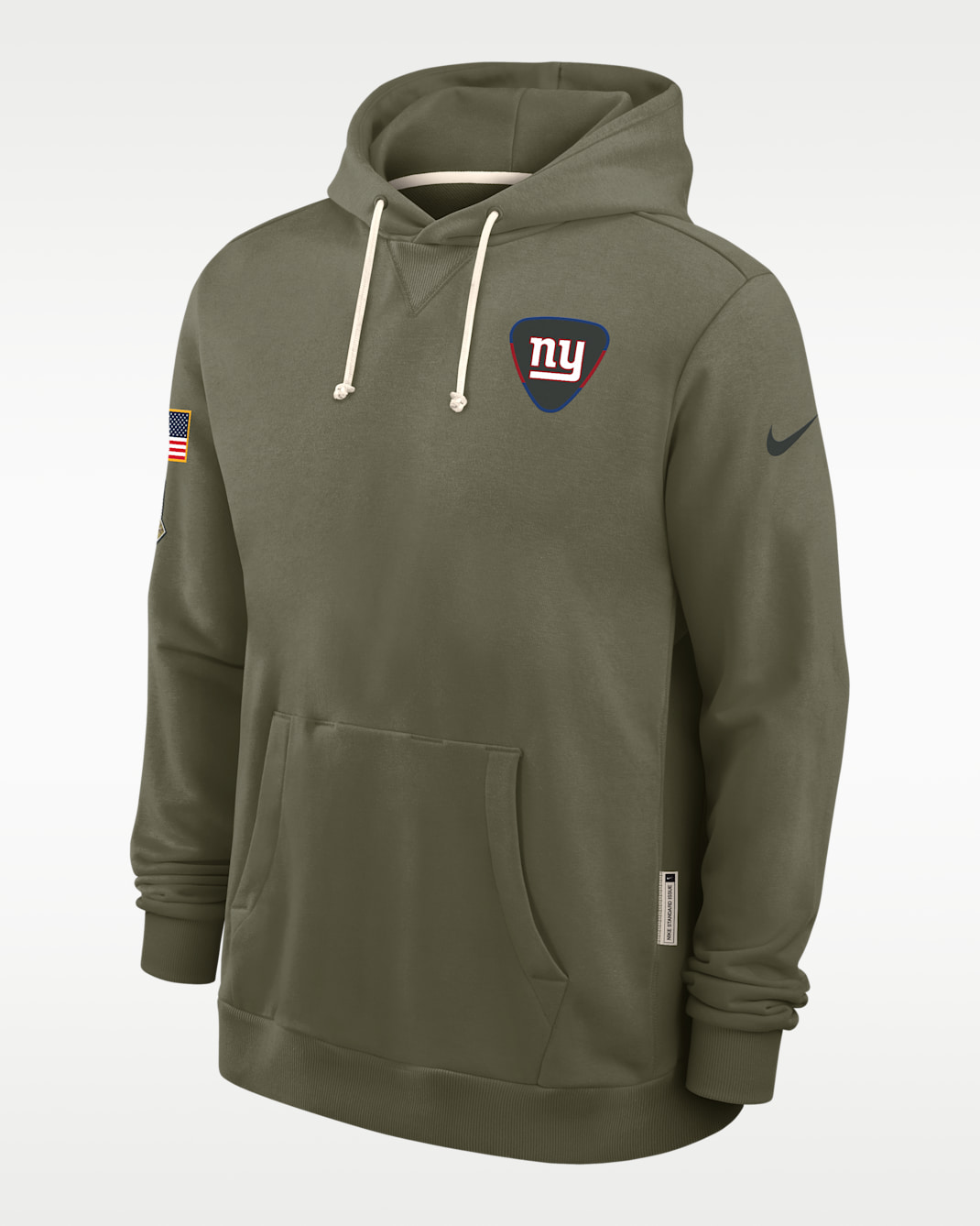 Sudadera con gorro sin cierre Nike Dri-FIT de la NFL para hombre New York Giants Salute to Service Sideline Dominant Force - Oliva medio
