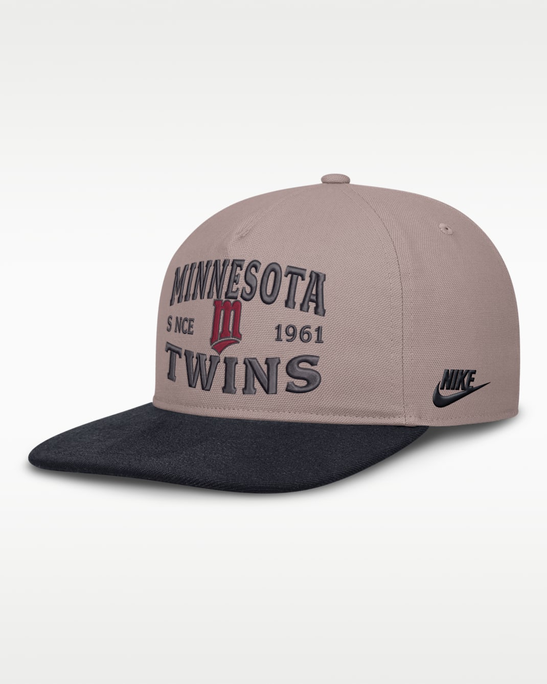 Minnesota Twins Cooperstown Pro Men's Nike MLB A-Frame Adjustable Hat - Legend Light Brown/Dark Blue