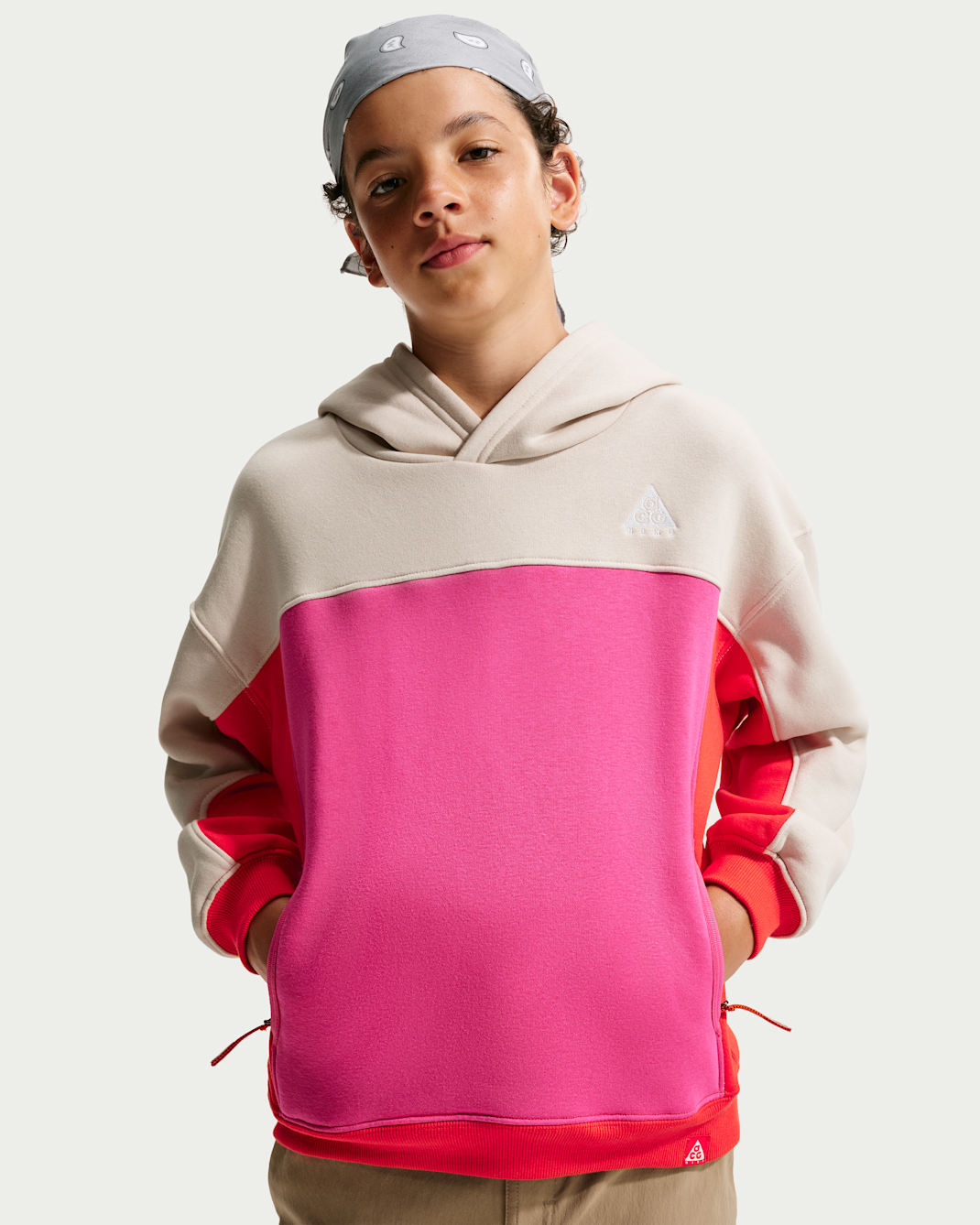 Nike ACG Big Kids' Fleece Hoodie - Light Orewood Brown