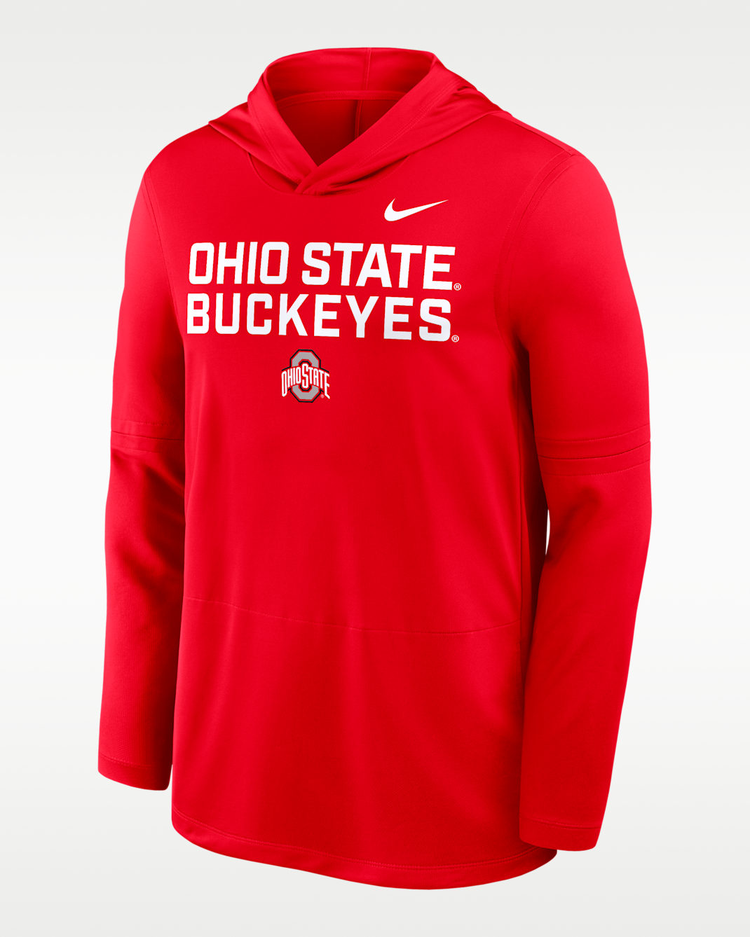 Ohio State Sideline Men's Nike Dri-FIT College Long-Sleeve Hooded Top - Red