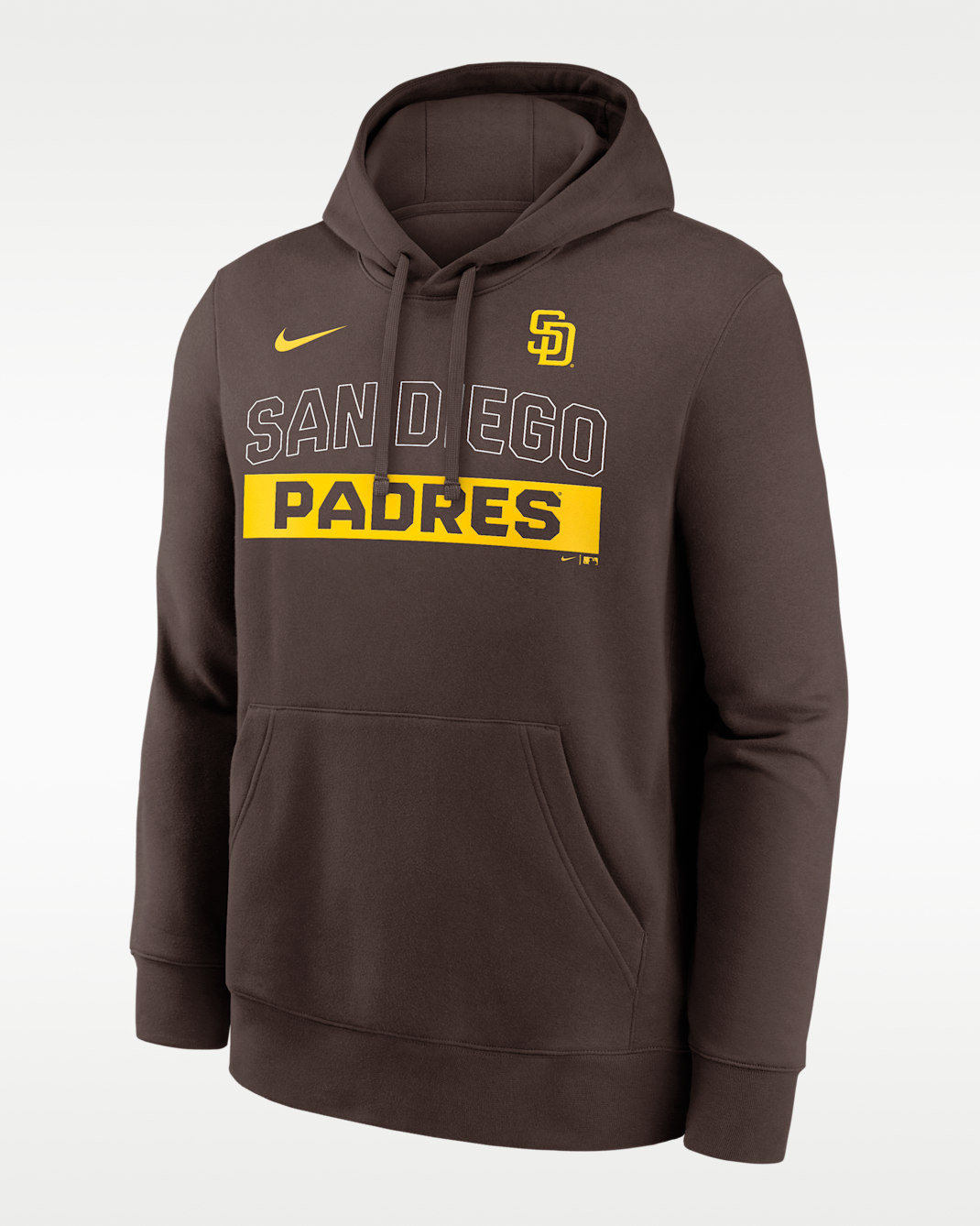 San Diego Padres Club Men's Nike MLB Pullover Hoodie - Brown
