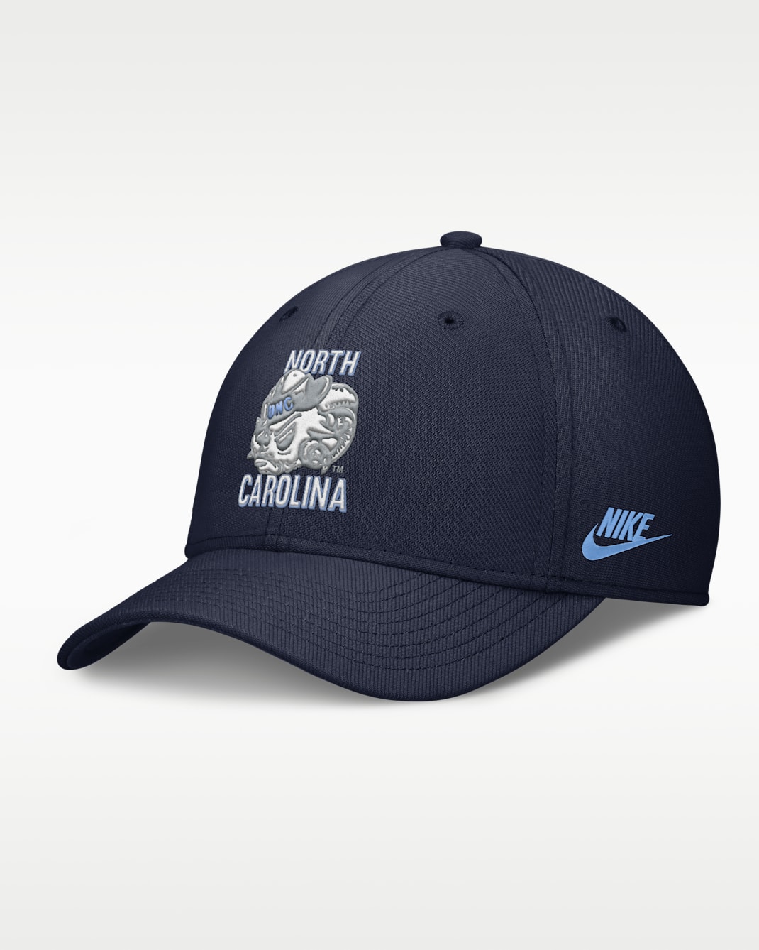 Gorra universitaria Nike Dri-FIT para hombre North Carolina Primetime Rise Academic - Azul marino