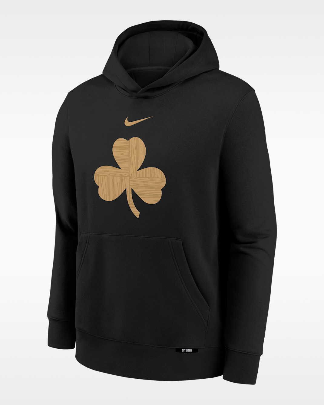 Boston Celtics Club Fleece City Edition Big Kids' Fleece Hoodie - Black