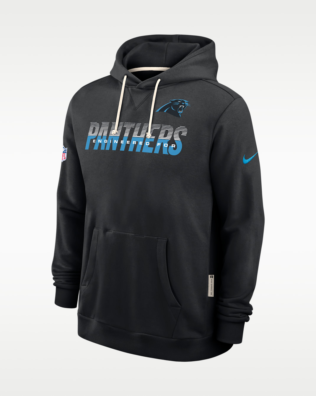 Carolina Panthers Sideline Standard Issue Men's Nike Dri-FIT NFL Pullover Hoodie - Black