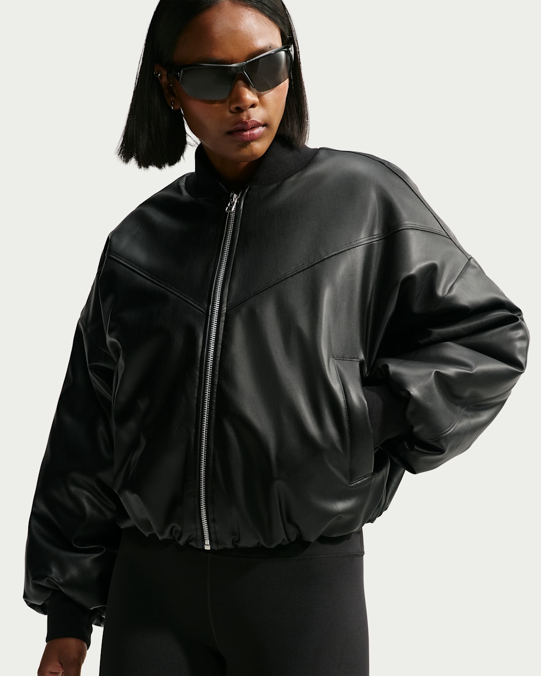 Nike Sportswear Women's Therma-FIT Bomber Jacket - Black/Black