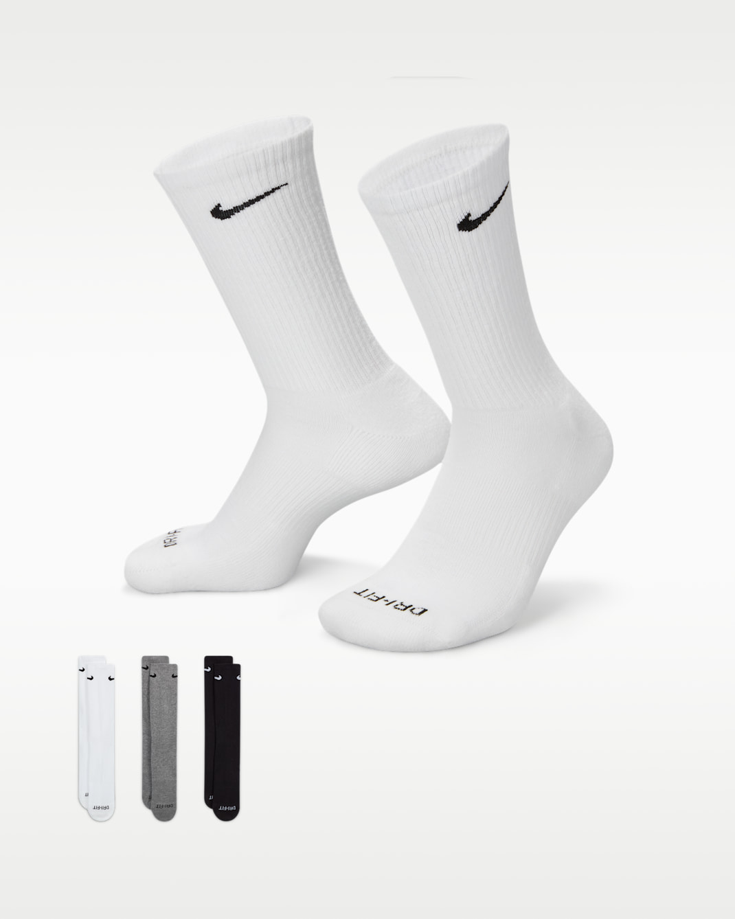 Nike Everyday Plus Cushioned Training Crew Socks (3 Pairs) - Multi-Color