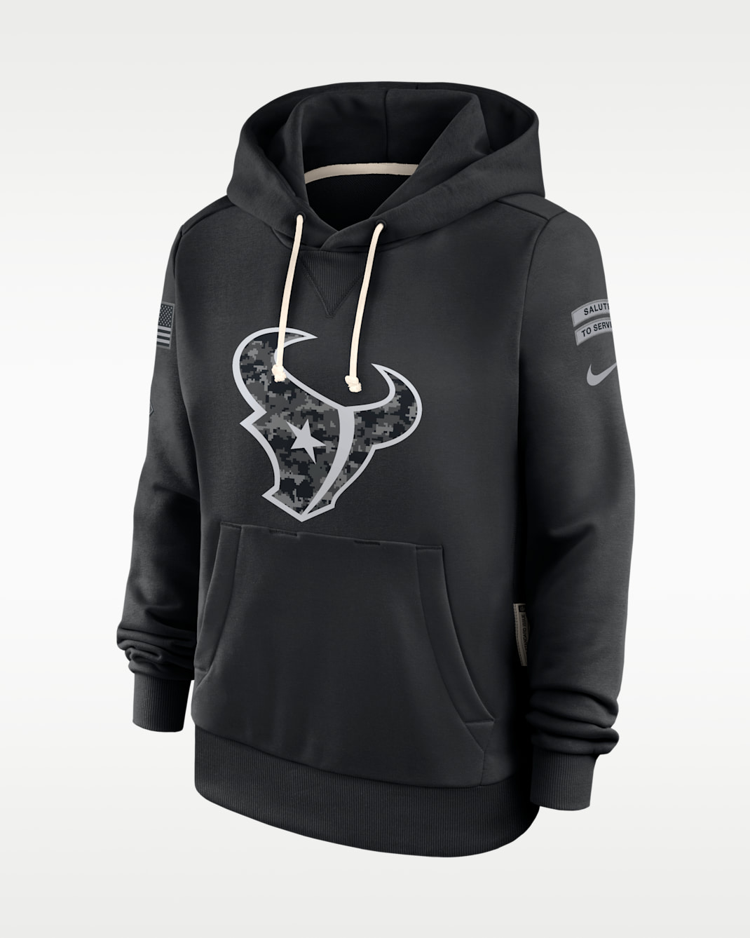 Houston Texans Salute to Service Sideline Women's Nike Dri-FIT NFL Pullover Hoodie - Black