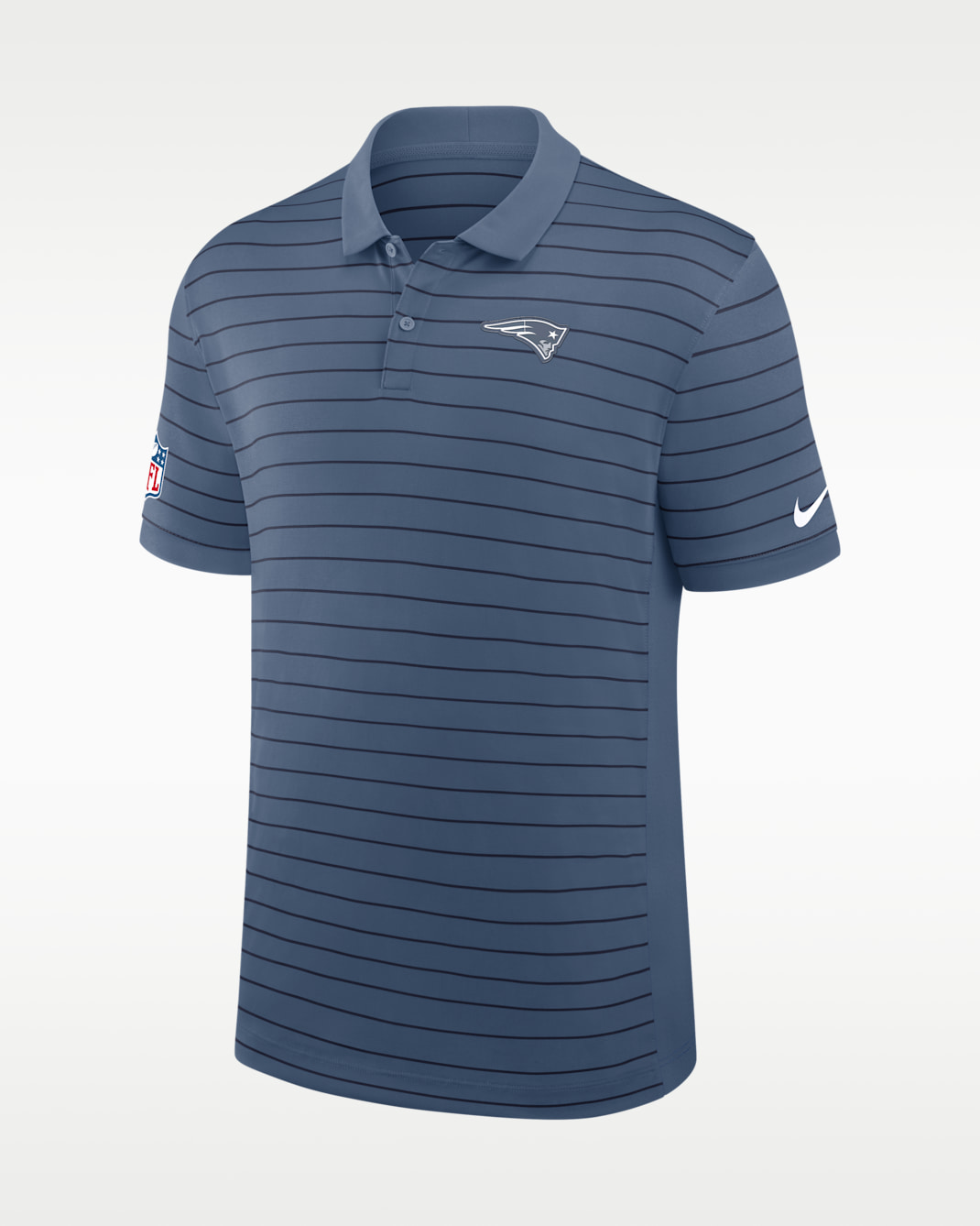 New England Patriots Rivalries Collection Sideline Victory Striped Men's Nike Dri-FIT NFL Polo - Blue