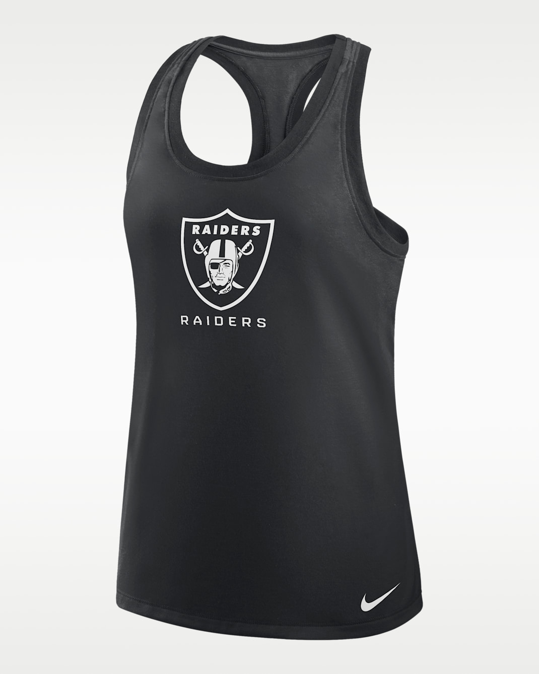 Las Vegas Raiders Hurry Up Women's Nike Dri-FIT NFL Racerback Tank Top - Black