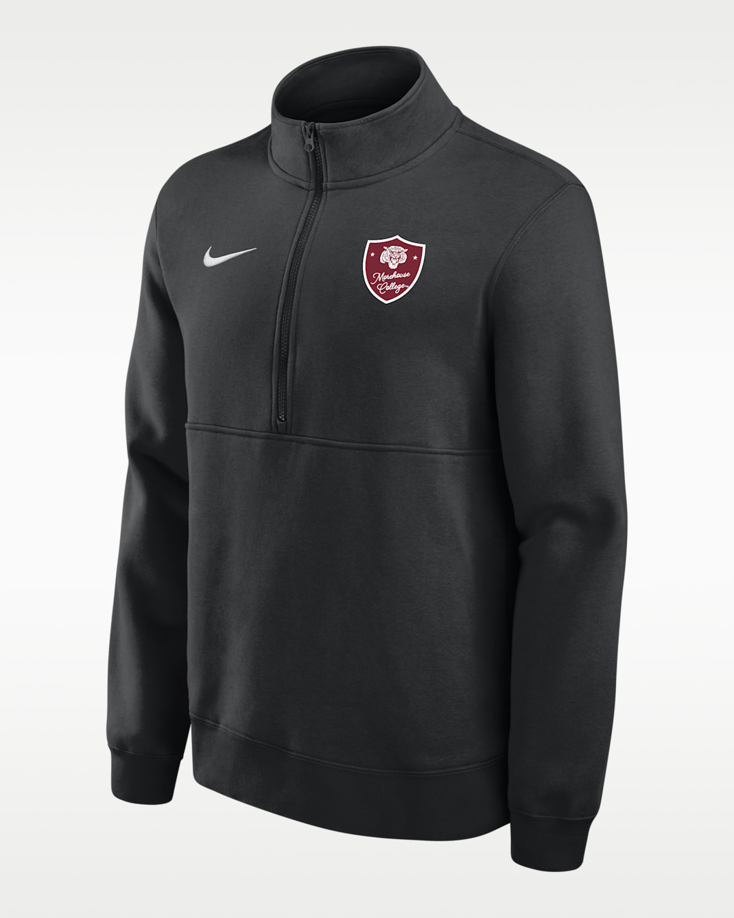 Nike College (Morehouse College Men's Club Fleece 1/4-Zip Top - Black