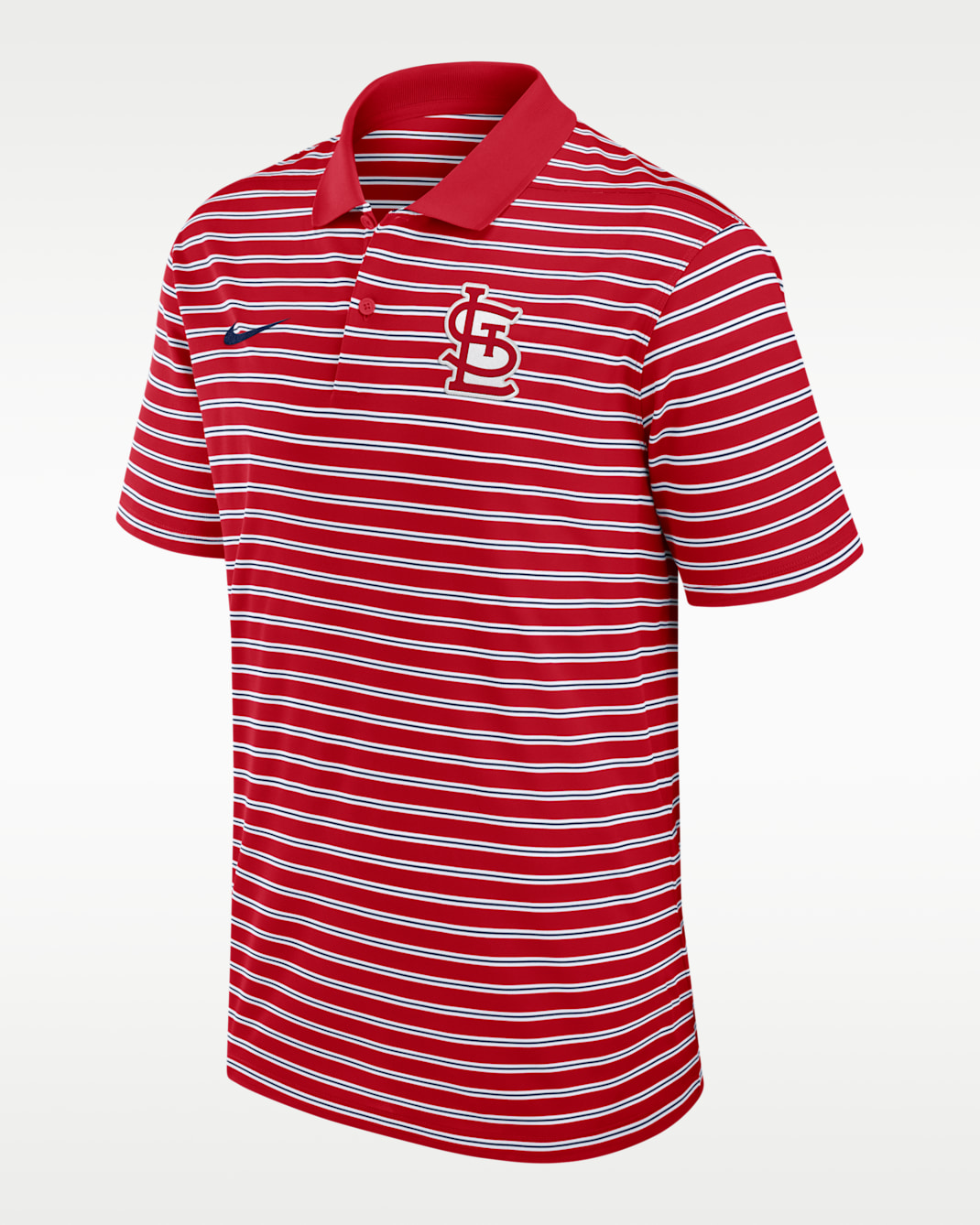 St. Louis Cardinals Striped Victory Men's Nike Dri-FIT MLB Polo - Red/White