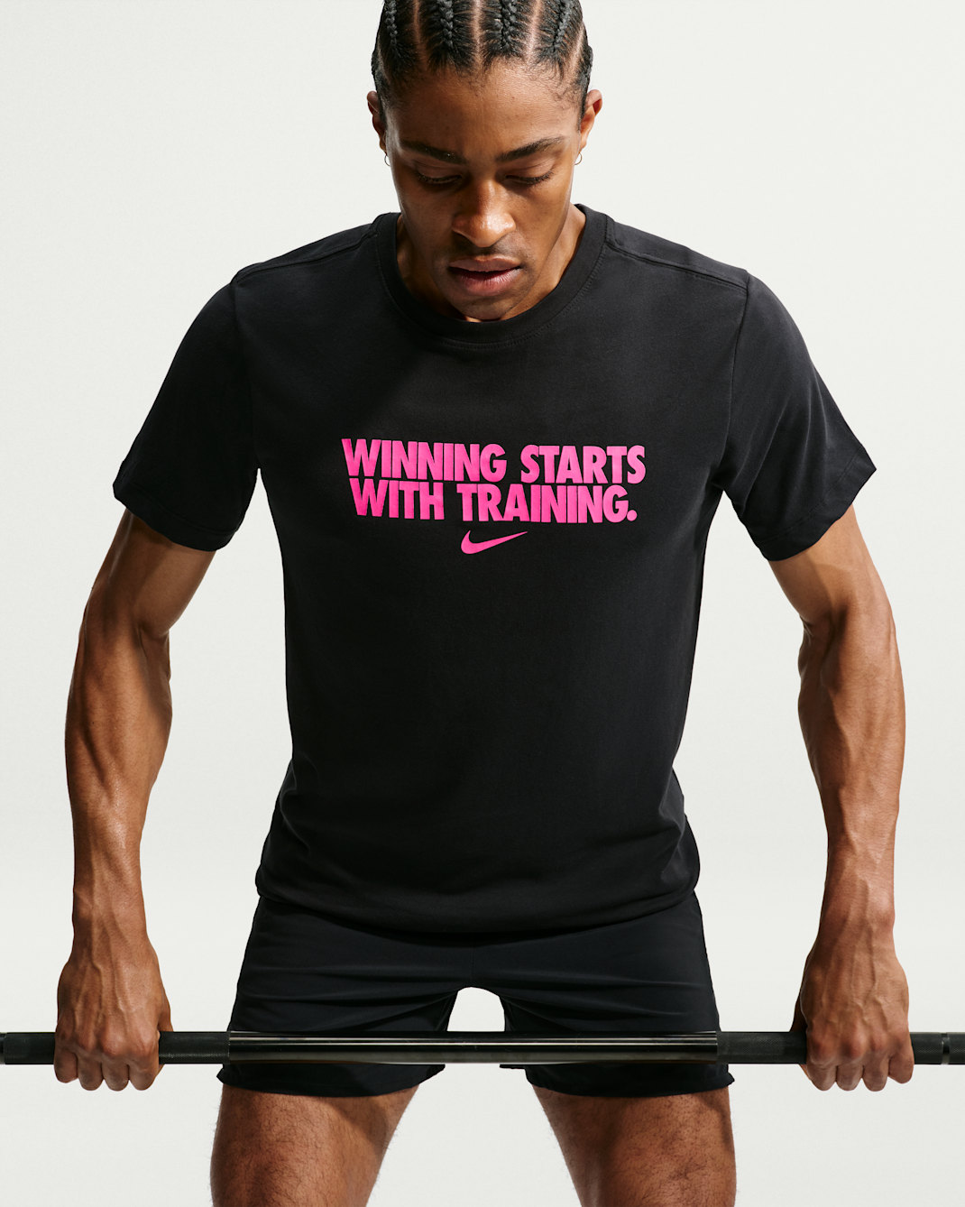 Nike Men's Dri-FIT T-Shirt - Black/Hyper Pink