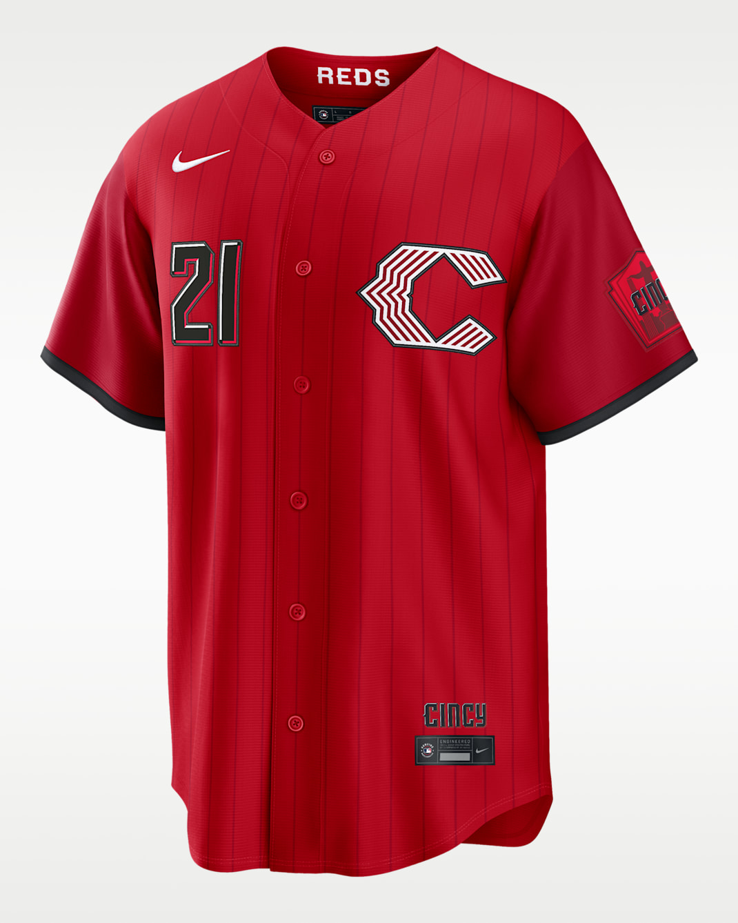 Hunter Greene Cincinnati Reds City Connect Men's Nike MLB Stadium Jersey - Red