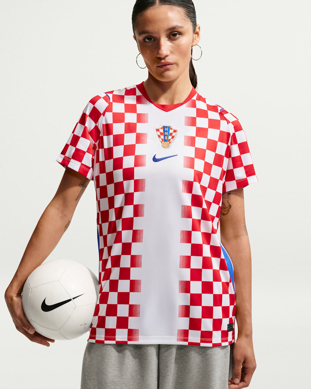 Croatia 2026 Stadium Home Women's Nike Dri-FIT Football Replica Shirt - White/University Red/Hyper Royal