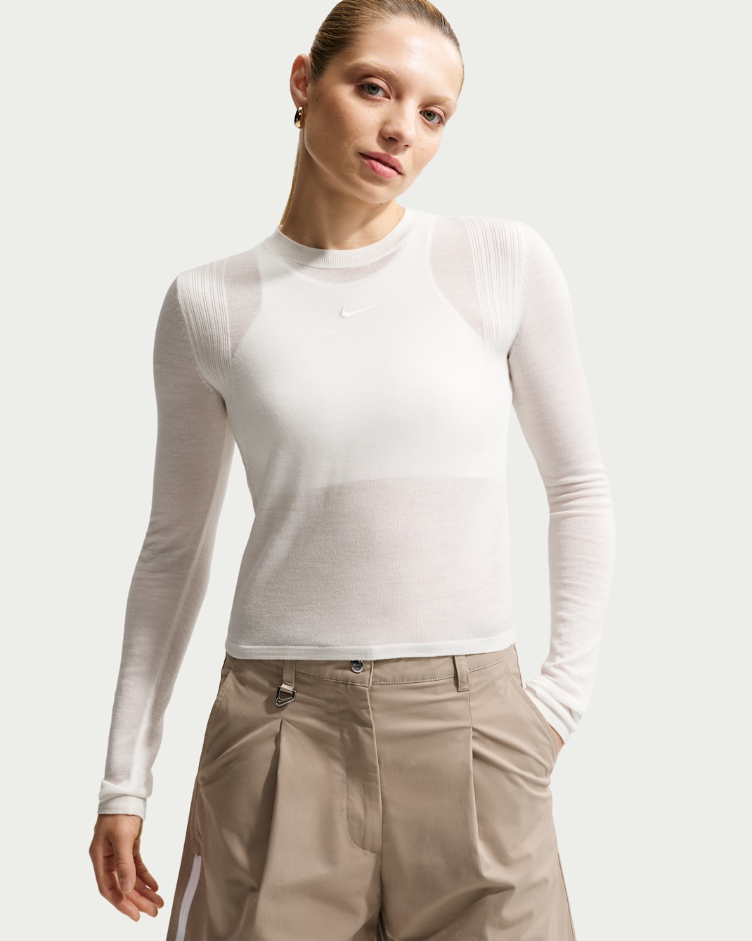 Haut à manches longues Nike Sportswear Airreverent pour femme - Summit White