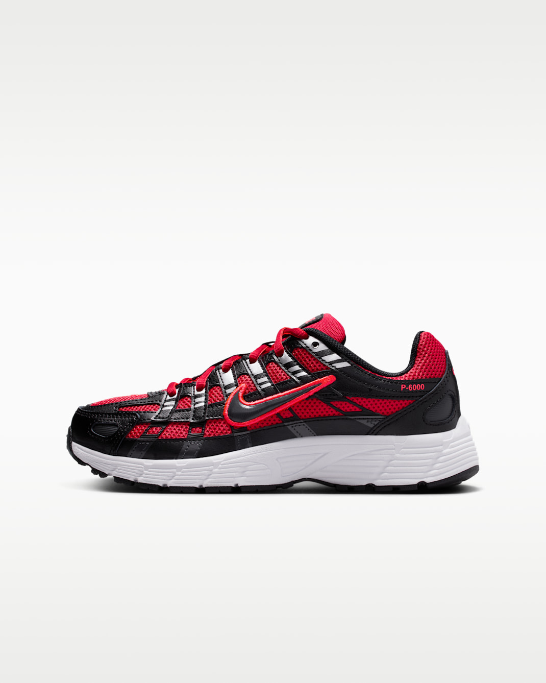 Nike P-6000 Big Kids' Shoes - University Red/Metallic Silver/Dark Smoke Grey/Black