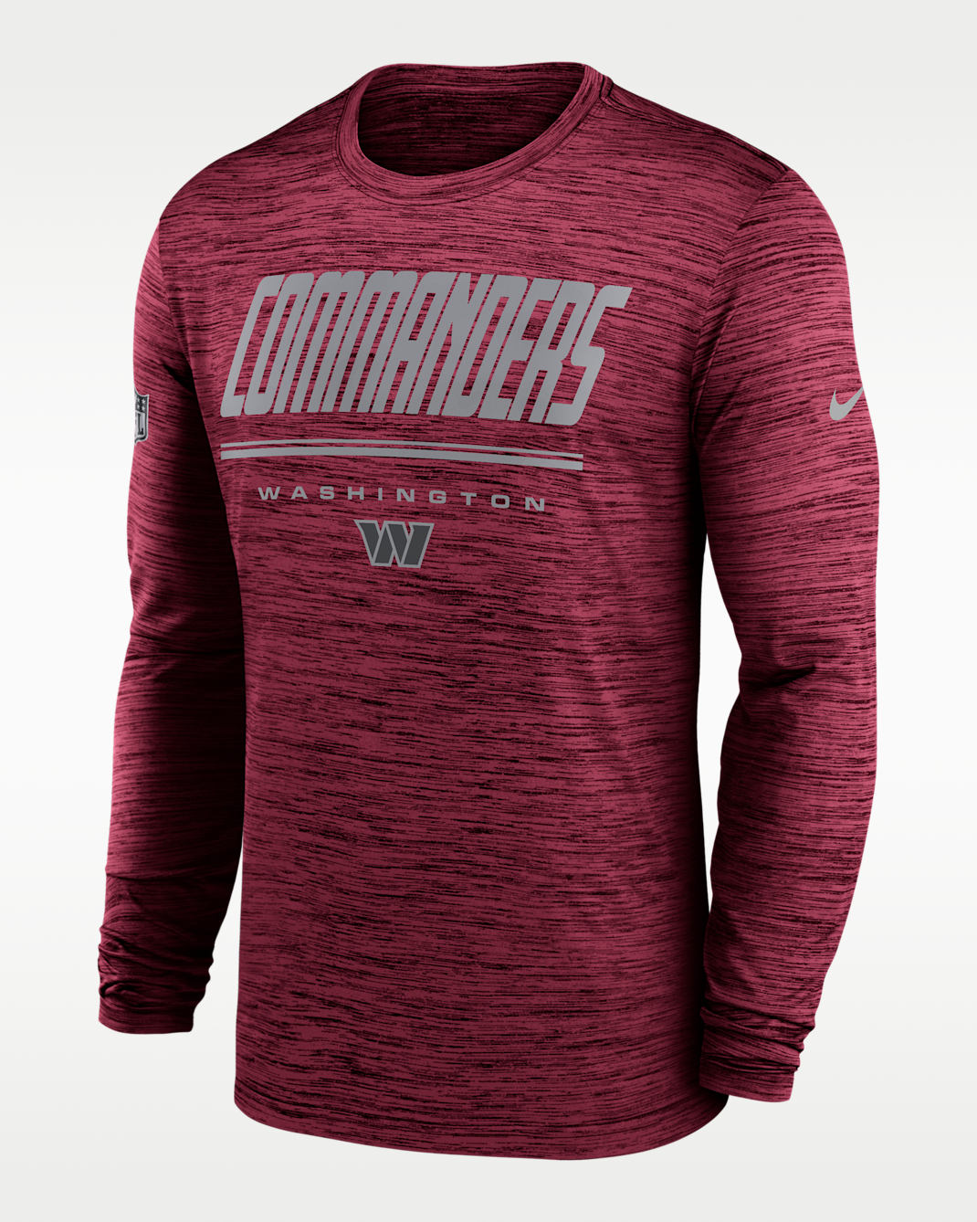 Washington Commanders Sideline Team Issue Velocity Men's Nike Dri-FIT NFL Long-Sleeve T-Shirt - Team Red