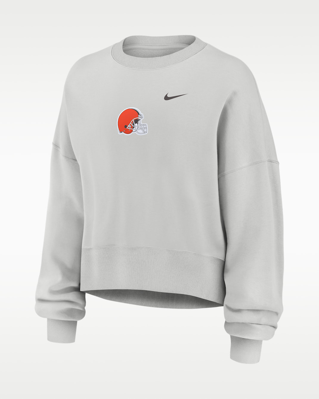 Cleveland Browns Primetime Phoenix Women's Nike NFL Oversized Pullover Crew - Grey