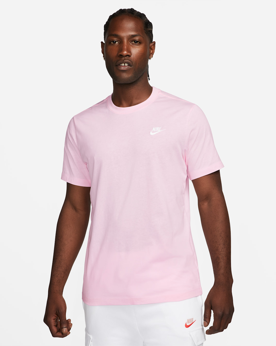 Nike Sportswear Club Men's T-Shirt - Pink Foam/White